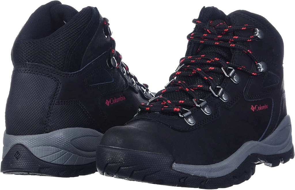 Columbia Womens Newton Ridge Plus Boot 10 Wide Black/Poppy Red