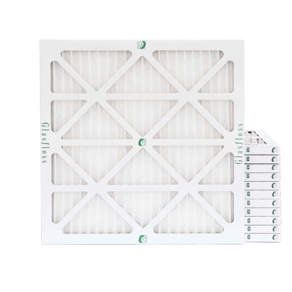 12 Pack of 12x12x1  13 Pleated Air Filters by Glasfloss. Actual Size: 11-1/2 x 11-1/2 x 7/8