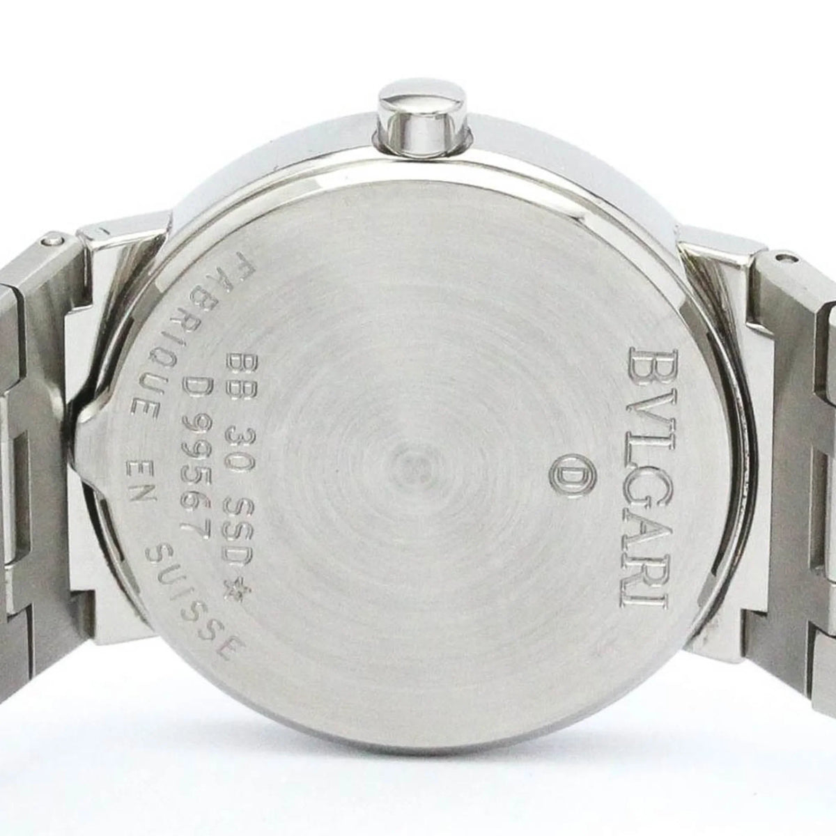Pre-Owned Polished  Bvlgari Bvlgari Steel Quartz Unisex Watch BB30SSD BF565431 (Good)
