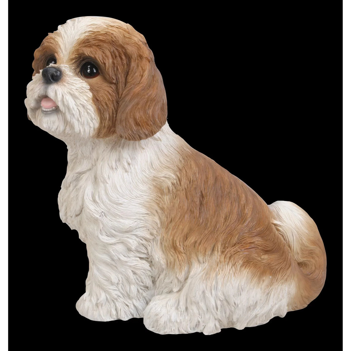 Hi-Line Gifts 11" Sitting Shih Tzu Puppy Outdoor Garden Statue