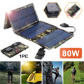 Paddsun Outdoor 80W  Solar Panel Folding Power Bank Camping Hiking Phone Charger