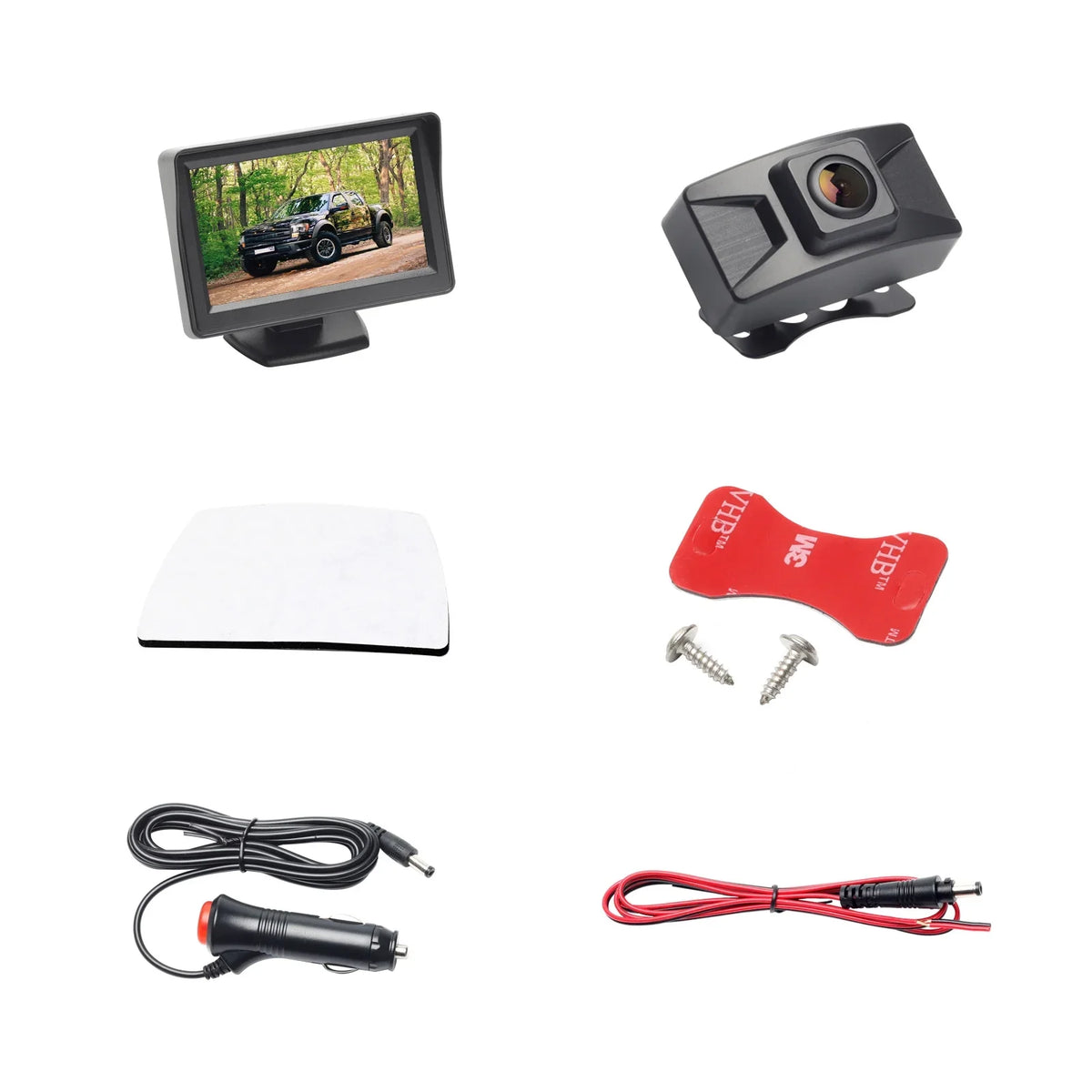 4.3 Inch Wireless Rear View Monitor Kit Backup Camera 720P  Reverse Camera for Car Van Truck Camper Trailer with Parking Guide Lines