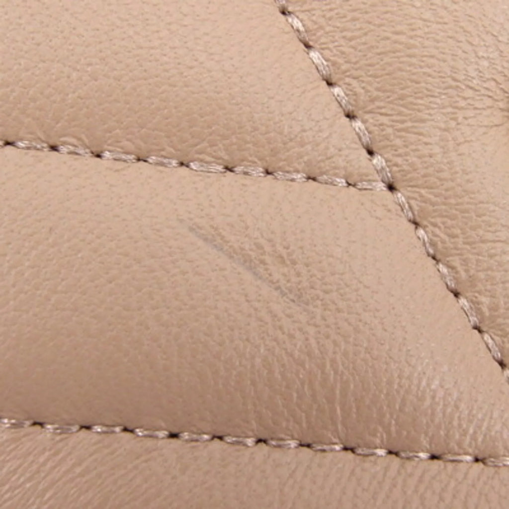Pre-Owned Tory Burch Shoulder Kira Chevron Chain 64068 Beige Leather Women's   (Good)