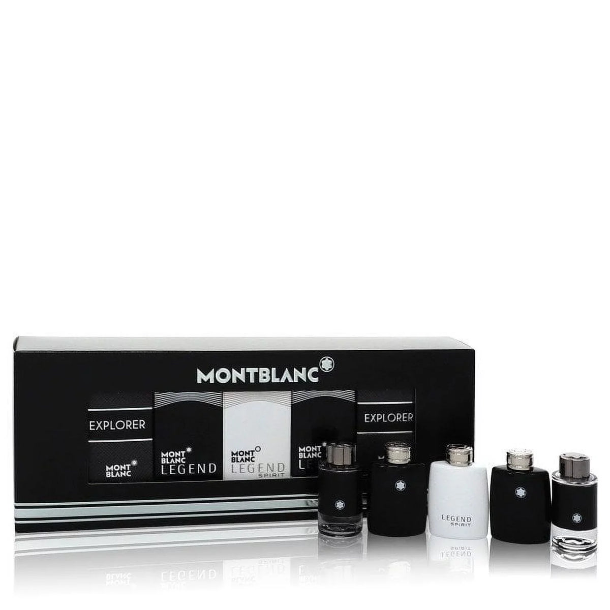 Men Gift Set -- 2 x 0.15 Mini  in Montblanc Legend + 2 x .15 Mini  Spray in Montblanc Explorer + 0.15 oz Mini  in Montblanc Legend Spirit By Mont Blanc