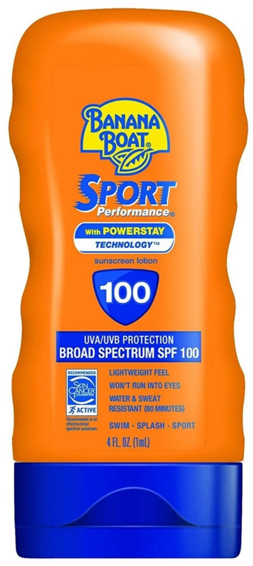 Banana Boat Sport Performance Sunscreen Lotion  100 4 oz (Pack of 6)