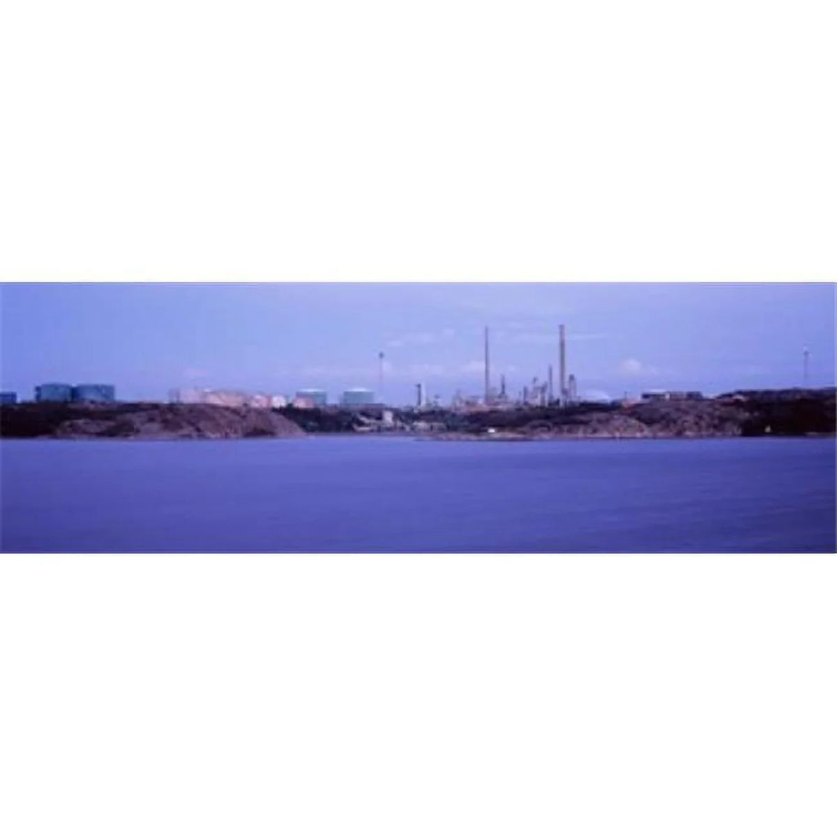 Panoramic Images  Oil refinery at the coast Lysekil Bohuslan Sweden Poster Print by Panoramic Images - 36 x 12