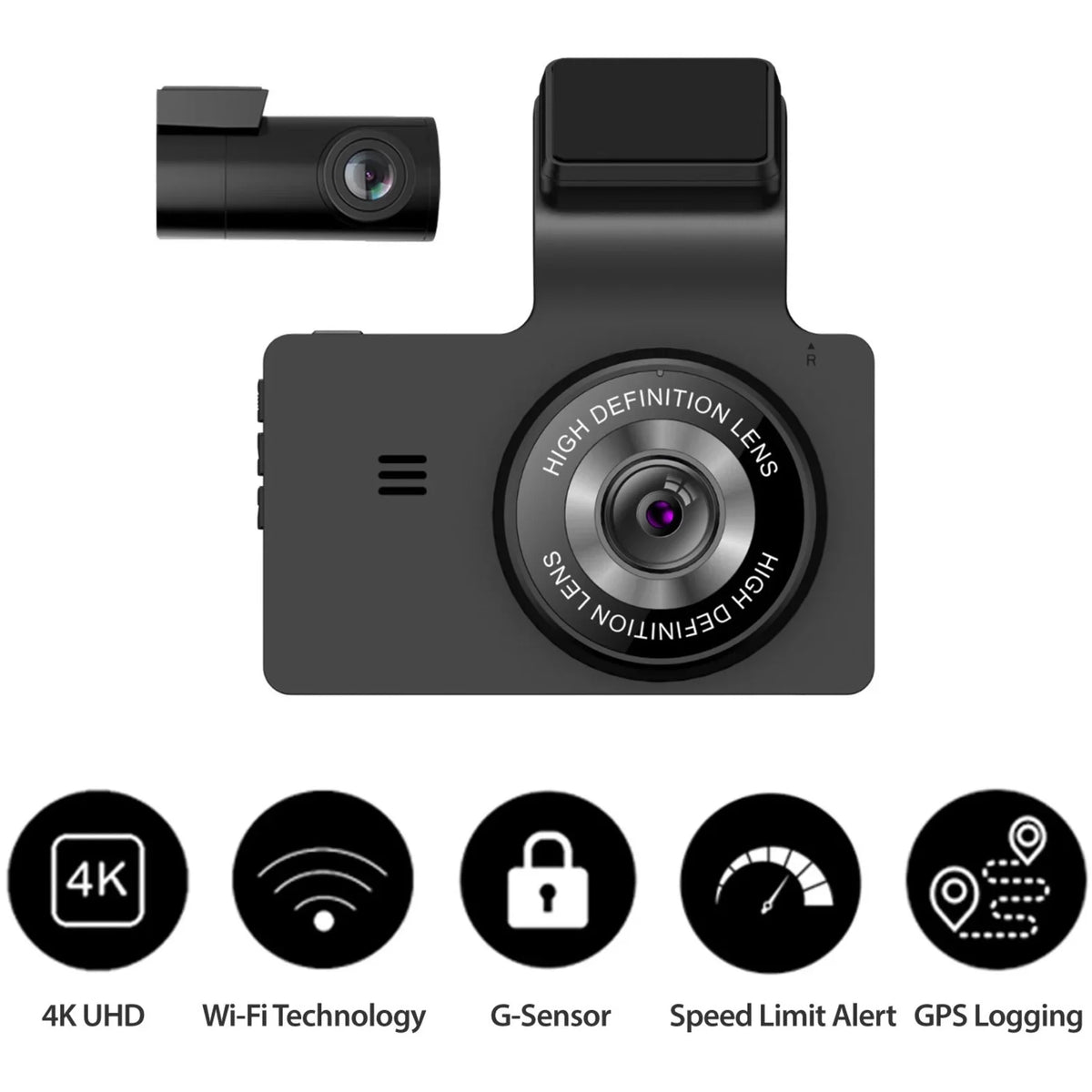myGEKOgear Orbit 956 4K Dual Dash Cam with Wi-Fi &  Logging