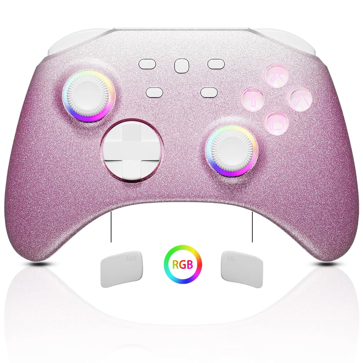 Pokémon Violet Game Disc and Upgraded Switch Pro Controller for Nintendo Switch//Lite, Wireless Switch Remote for //Android/Steam Pink