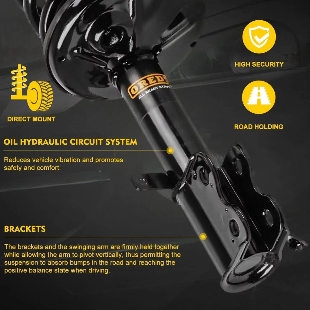 4PC Front Struts & Sway Bar Links Kit for 2006 2007 2008 2009 2010 2011 2012 Toyota Yaris - 272289 272288 K80879