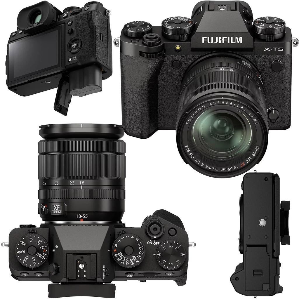 Ultimaxx Advanced  X-T5 with 18-55mm Lens (Black) Bundle - Includes: 128GB Extreme Memory Card, 2x Replacement Batteries & Much More (35pc Bundle)