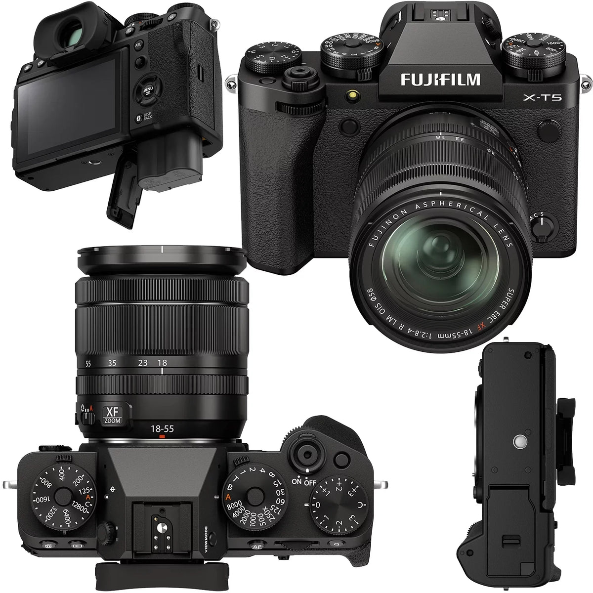 Ultimaxx Advanced  X-T5 with 18-55mm Lens (Black) Bundle - Includes: 128GB Extreme Memory Card, 2x Replacement Batteries & Much More (35pc Bundle)