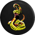 2018 2019 Wrangler  Backup Camera Diamond Back Rattle Snake Lime Green Spare Tire Cover for Jeep  33 Inch