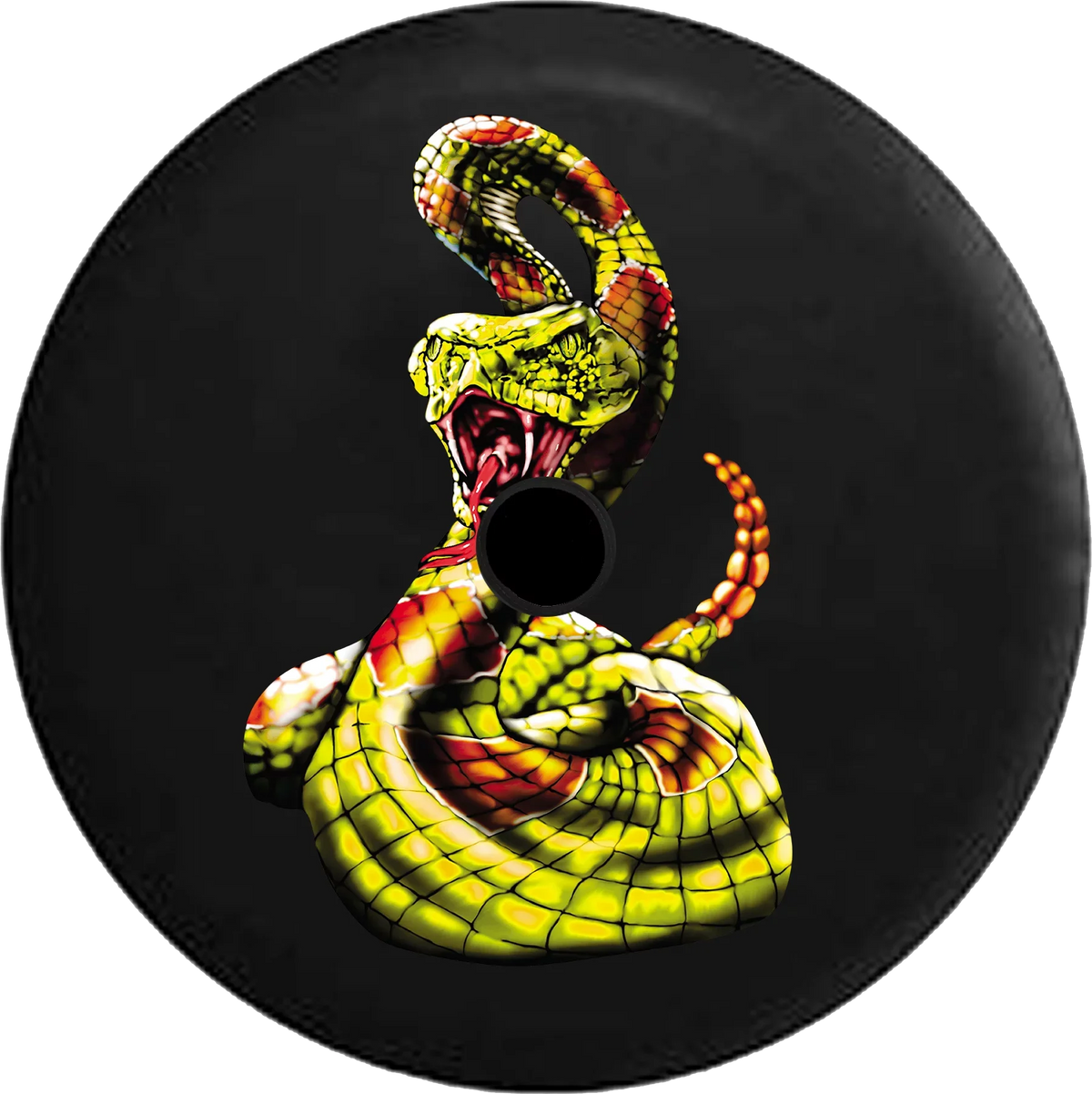2018 2019 Wrangler  Backup Camera Diamond Back Rattle Snake Lime Green Spare Tire Cover for Jeep  33 Inch