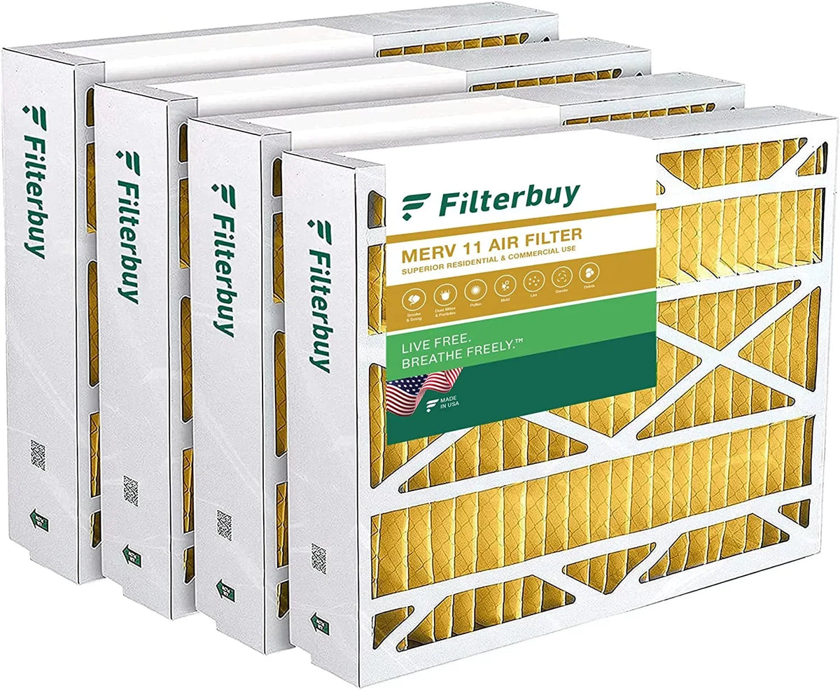 Filterbuy 20x21x5  11 Pleated   Furnace Air Filters for Lennox X8790 / PCO14-23 (4-Pack)
