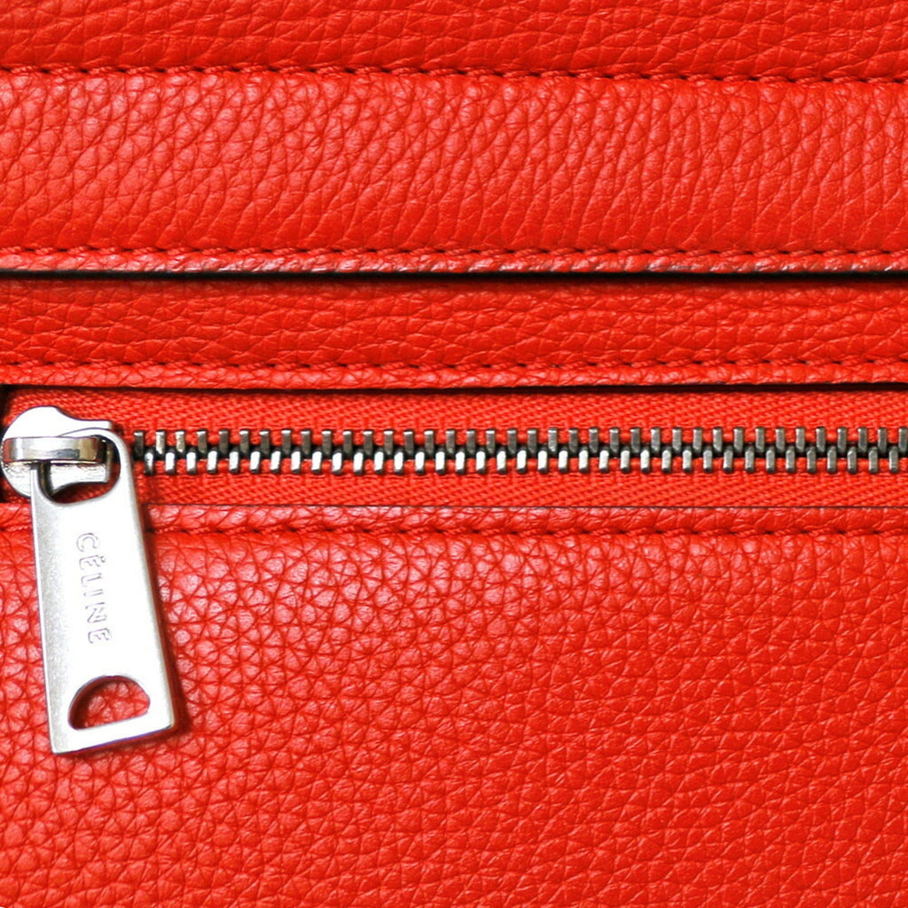 Pre-Owned Celine Trapeze Handbag Leather Orange Women's  (Fair)