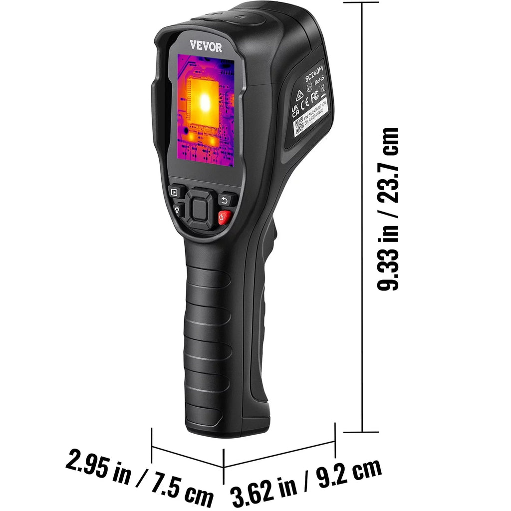 Thermal Imaging Camera, 240x180  Resolution with 2MP Visual Camera, 20Hz Refresh Rate Infrared Camera with -4℉~1022℉ Temperature Range, 64G Built-in  Card and Rechargeable Li-ion Battery