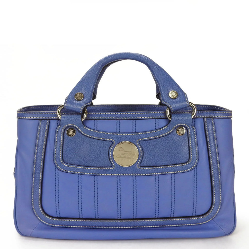 Pre-Owned Celine Handbag Boogie Bag 134023PLA.06BM Leather Blue Women's  (Good)