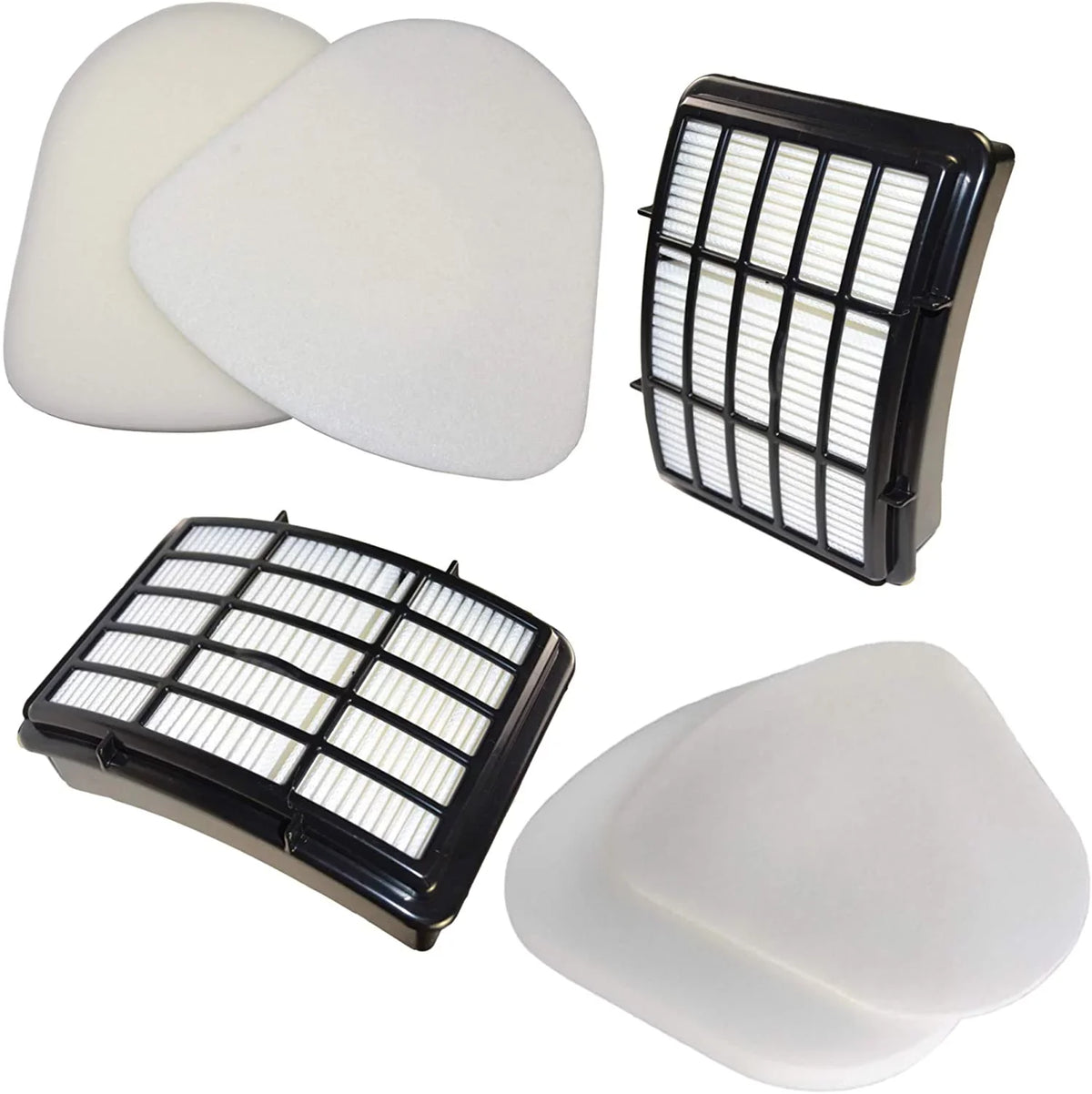 2-pack Filter Kit for Shark Navigator UV540 NV358 NV391 NV390 series Lift-Away Professional Upright Vacuum Cleaner, XHF350 XFF350 Replacement