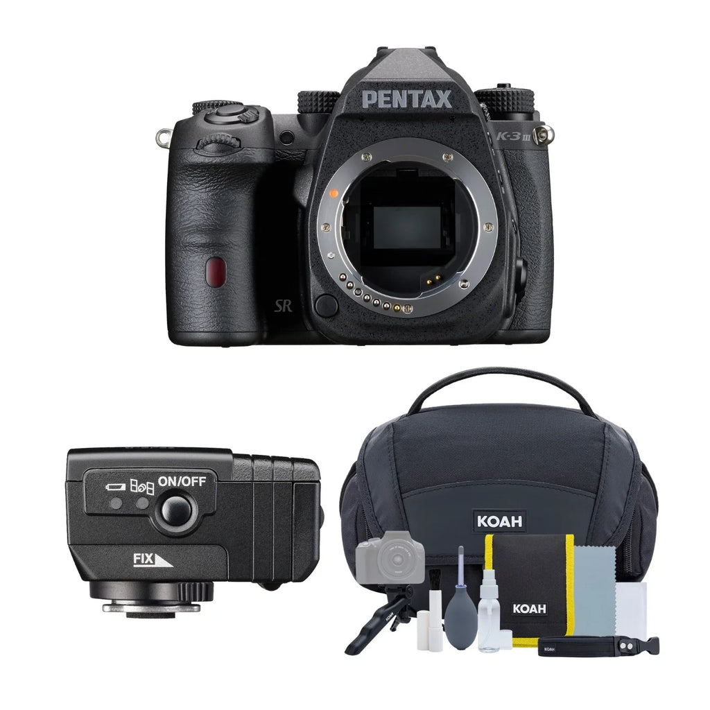 Pentax K-3 Mark  Monochrome Camera Body (Black) Bundle with O-GPS2  Unit, Memory Card, and Accessory Kit
