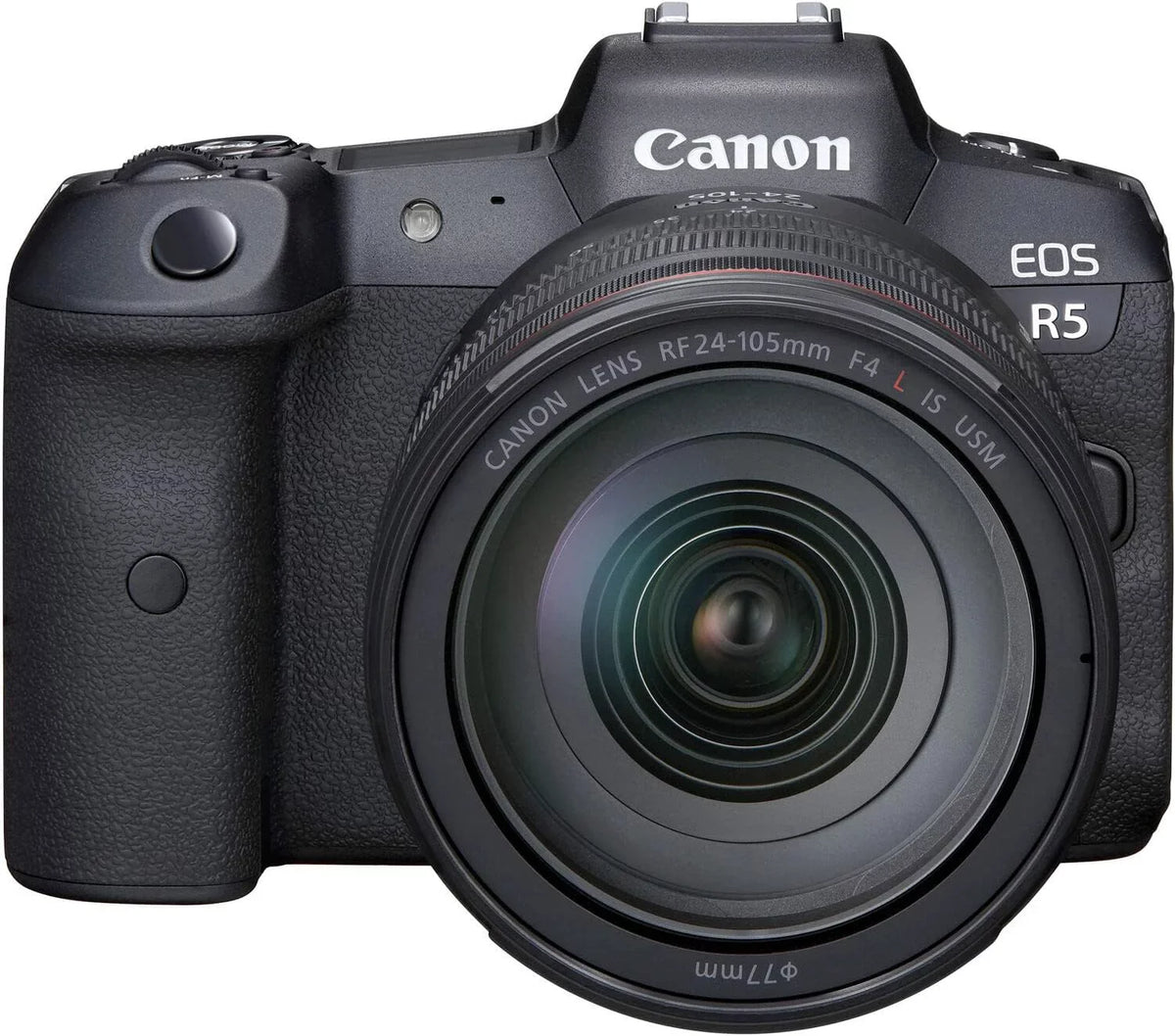 Camera bundle for Canon  R5 Mirrorless Camera with  24-105mm f/4 L   Lens + Shotgun Microphone with Video Kit Accessories (128GB, Tripod, Flash and More)