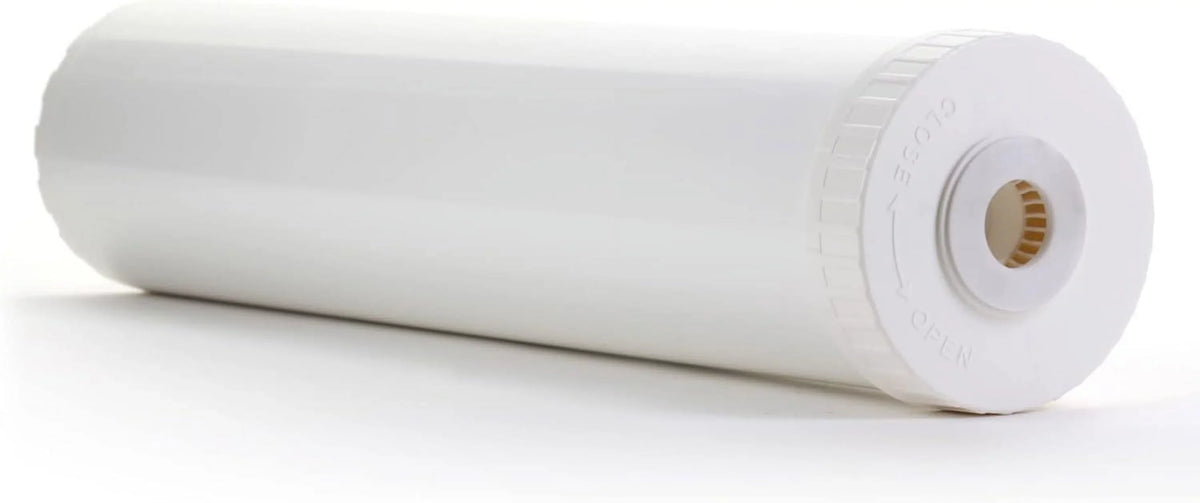 White Empty Water Filter Cartridge Durable Construction For Pre Post, Fits Standard Housings 4.5 X 20