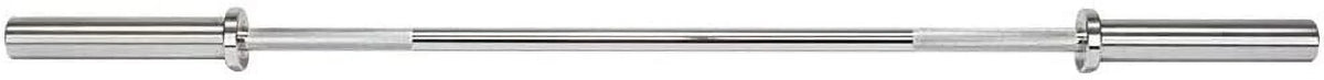 Olympic Weightlifting Barbell Bar 86" - Heavy-Duty Straight Bar for 2-inch Weight Plates - 330 lb. Weight Capacity